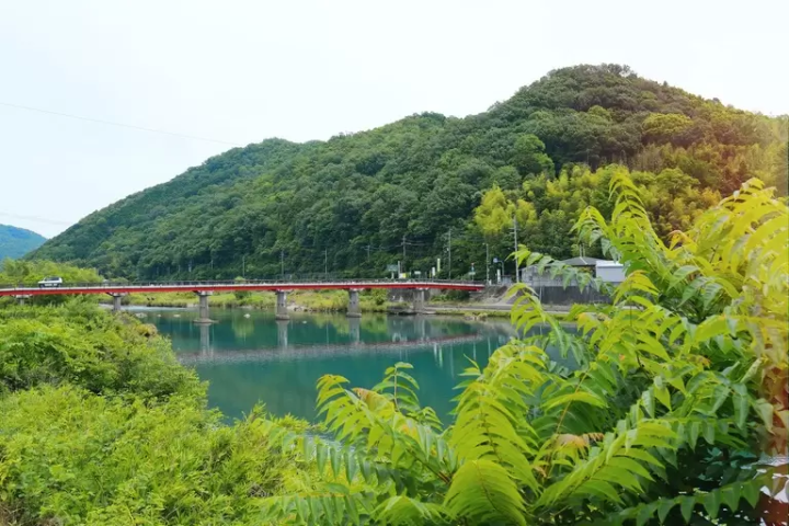 Lush mountains surround Fukusaki Town