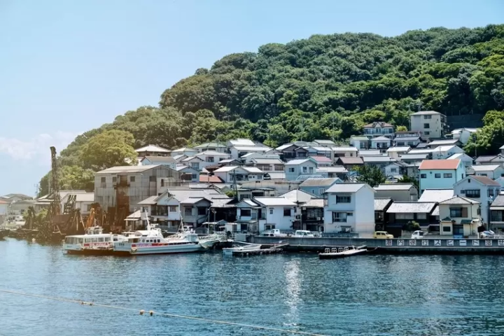 Cozy houses on Ieshima Island
