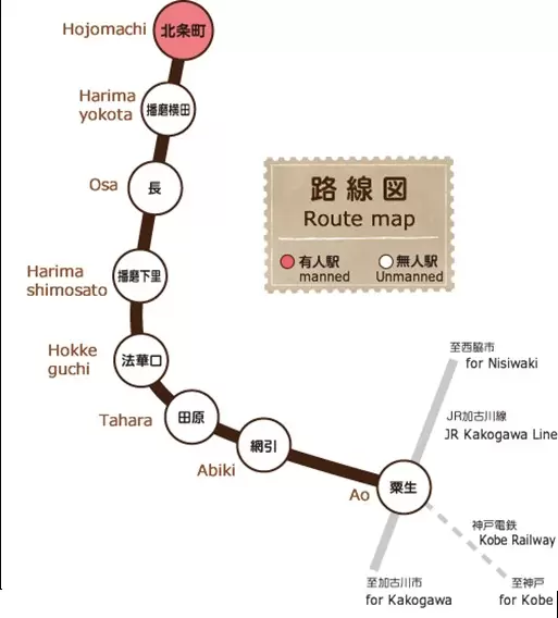 Train station gourmet and historical sites! Going to Kasai city with the Hojo railway