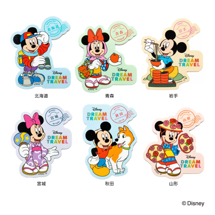 迪士尼Ｘ47都道縣府明信片