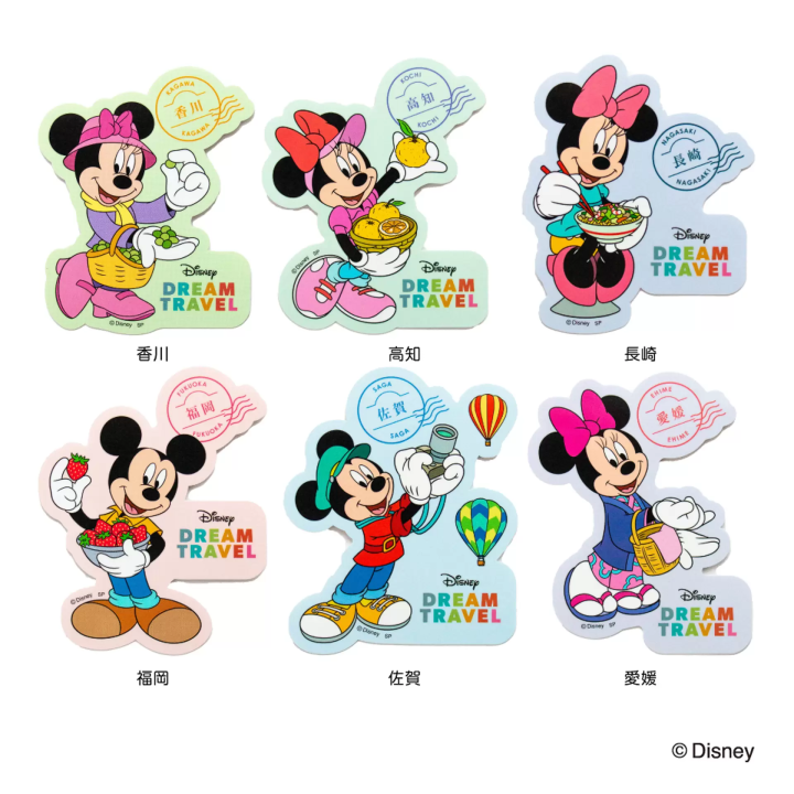 迪士尼Ｘ47都道縣府明信片貼紙