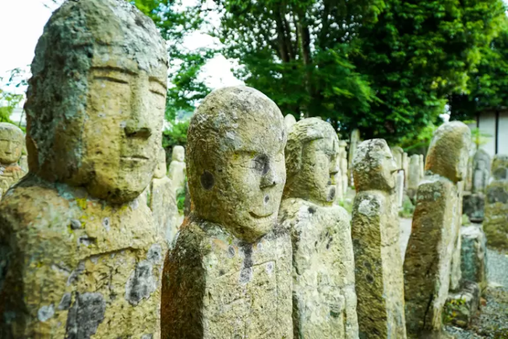 ▲一體,表情不同的羅漢像