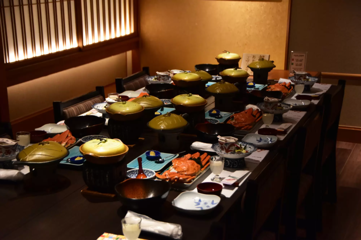 kyoto style kaiseki meal for a large group