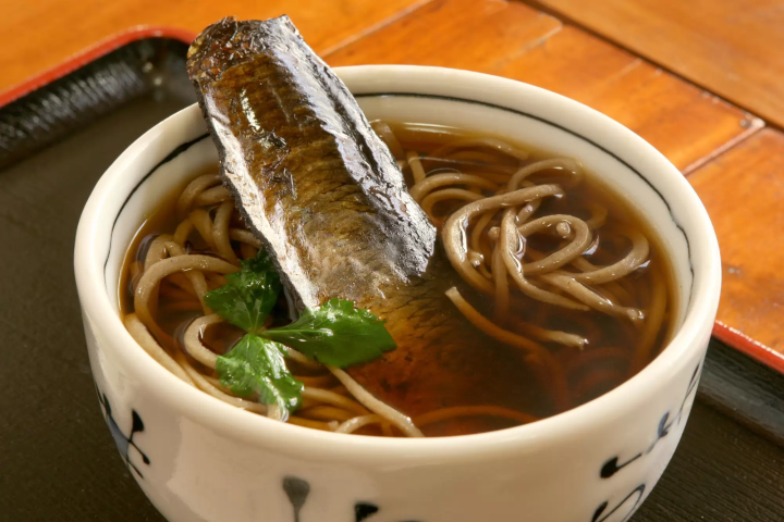 dried and sweetened herring soba