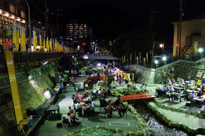 Beer Garden at Arima River Shinsui Park