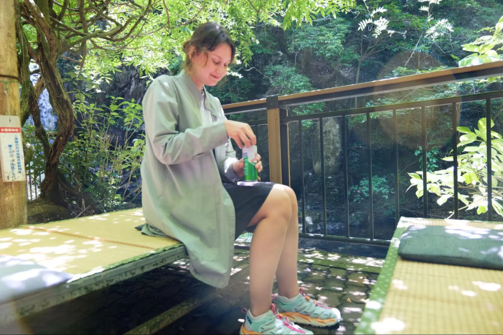 Trying to cool down after my morning hike