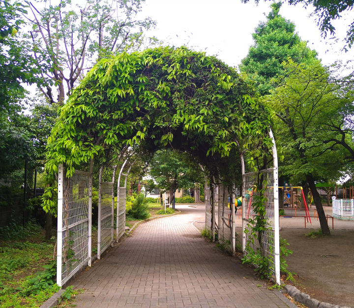 Have fun with the large playground equipment! We went to Shiroyama Park in Nakano, Tokyo