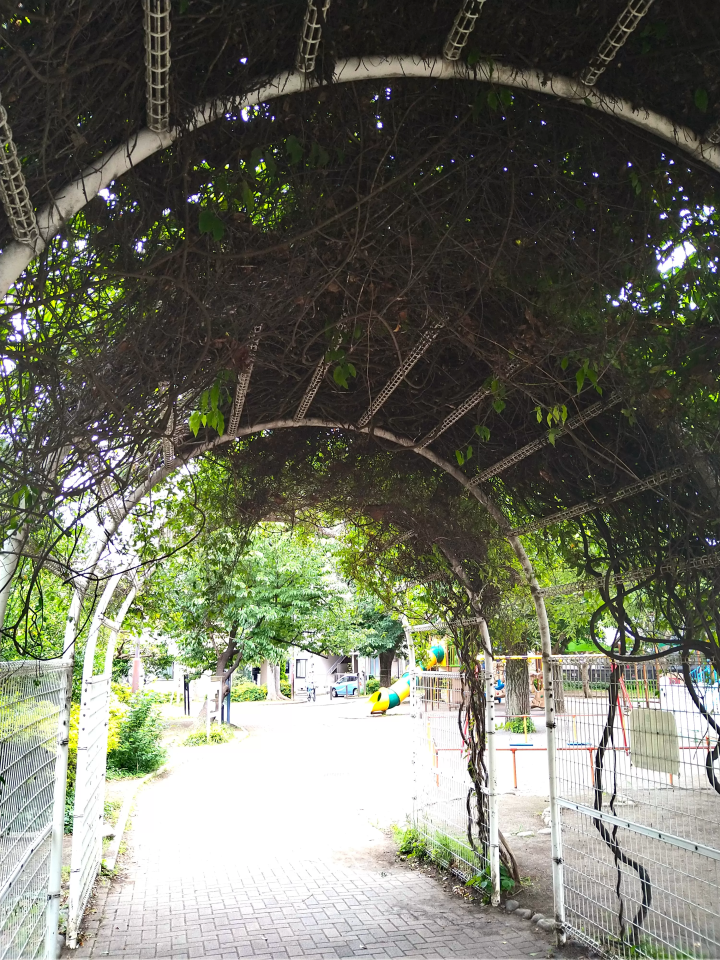 Have fun with the large playground equipment! We went to Shiroyama Park in Nakano, Tokyo