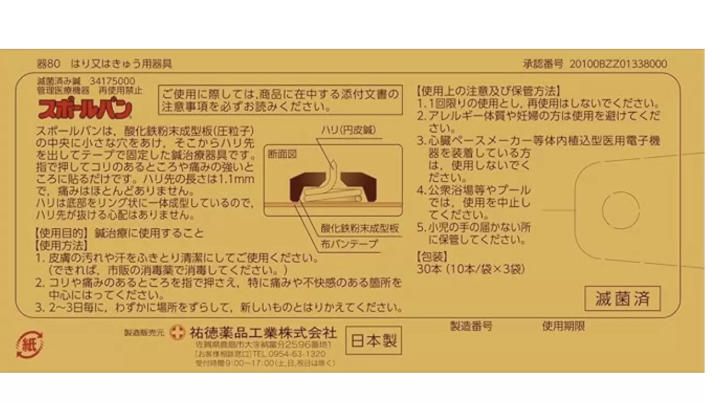 スポールバン使用說明