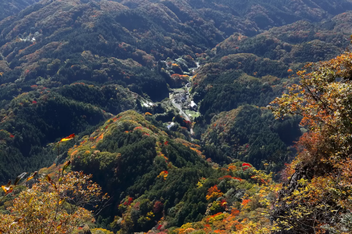 大子町男体山の秋の景色