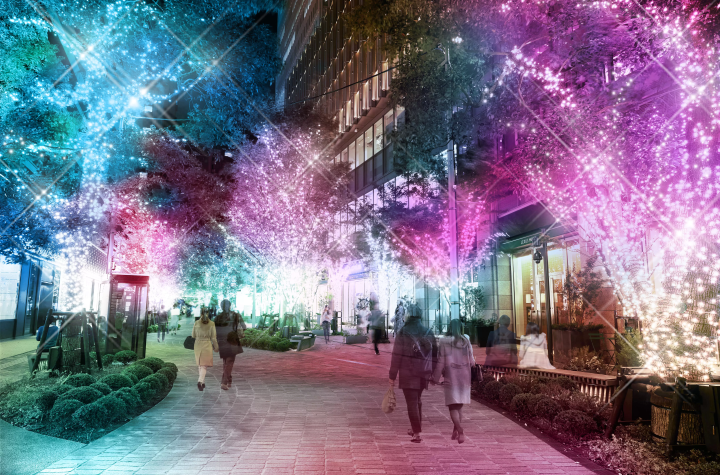 東京中城日比谷周邊舉行的 HIBIYA AREA ILLUMINATION