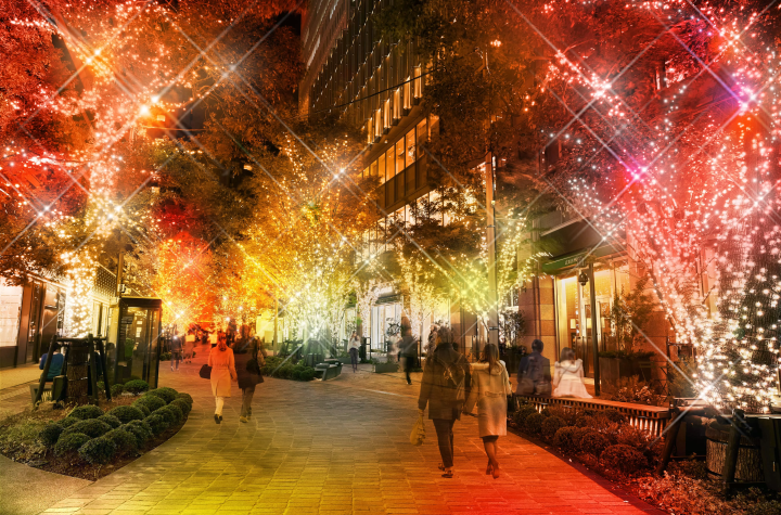 東京中城日比谷周邊舉行的 HIBIYA AREA ILLUMINATION
