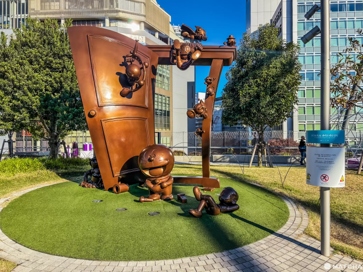Doraemon's Future Gate sculpture in Miyashita Park, Shibuya, Tokyo