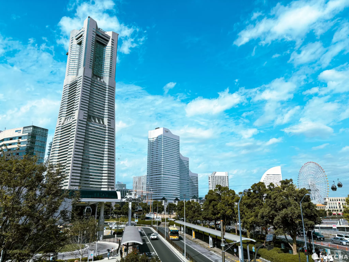 橫濱港未來風景及橫濱地標塔