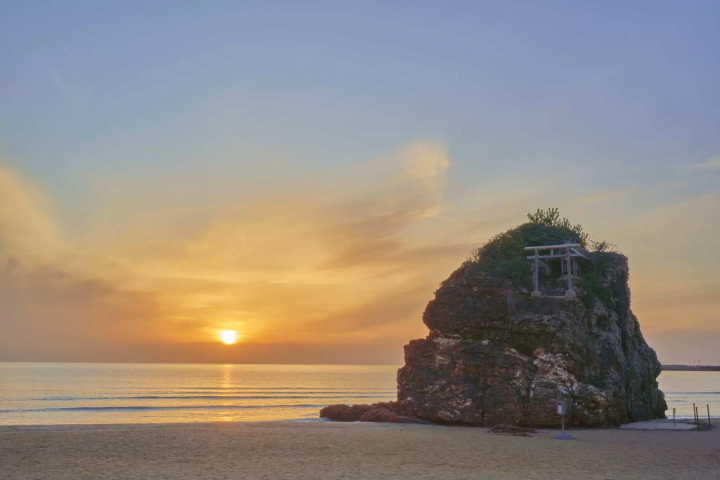 稻佐之濱夕陽景