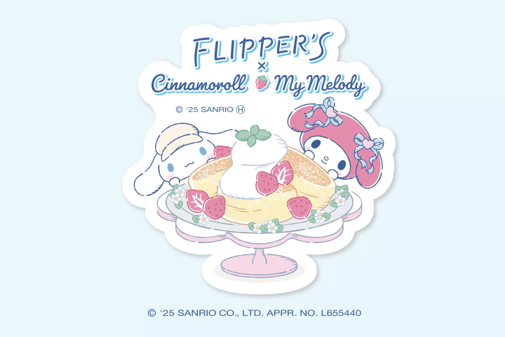 日本「FLIPPER’S舒芙蕾鬆餅」聯名活動贈品貼紙