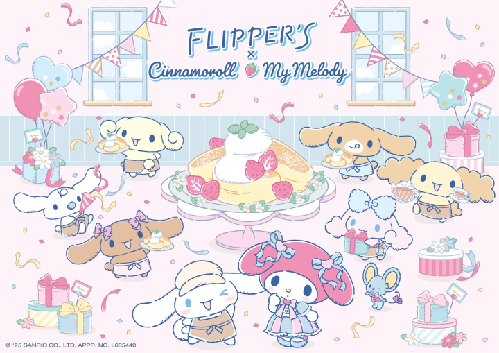 日本「FLIPPER’S舒芙蕾鬆餅」夢幻聯名大耳狗、美樂蒂