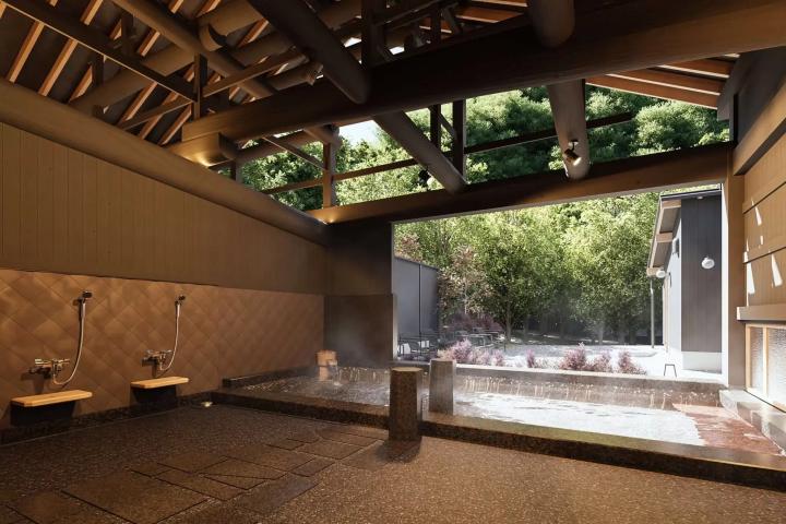 "Kitos" is a tent sauna equipped with a semi-open-air bath. Amenities are also provided, so you can come empty-handed. 