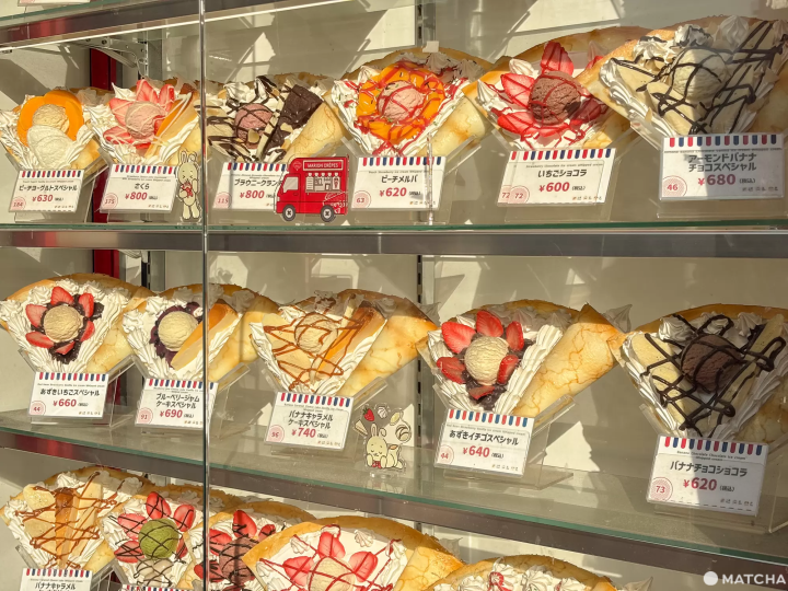 原宿竹下通可麗餅有多種口味