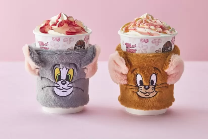 櫻花飲品＆湯姆貓與傑利鼠杯套
