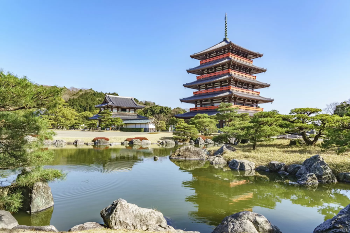 View of Rengein Tanjoji Okunoin Temple