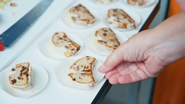The stollen from Boulangerie Le Lien, which uses Gaia Flow's whiskey-soaked raisins, was a huge hit as a whiskey snack. 