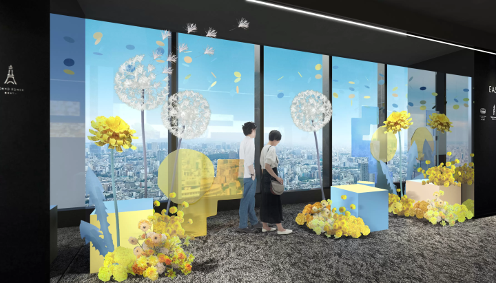 澀谷「SHIBUYA SKY」期間限定花卉活動「Flower View 花開天空花園」4/8開始！