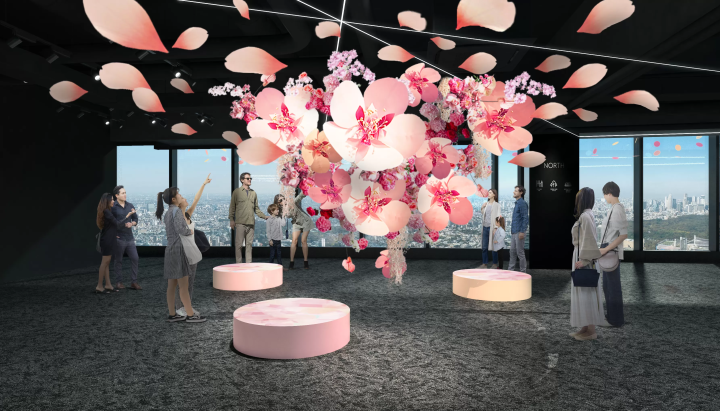 【news】SHIBUYA SKYが4月8日より「Flower View｜花ひらく、天空の庭」を開催
