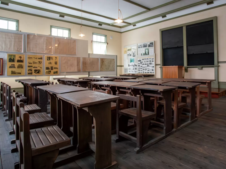 旧米泽工业高中本馆，米泽至今仍保留的历史建筑