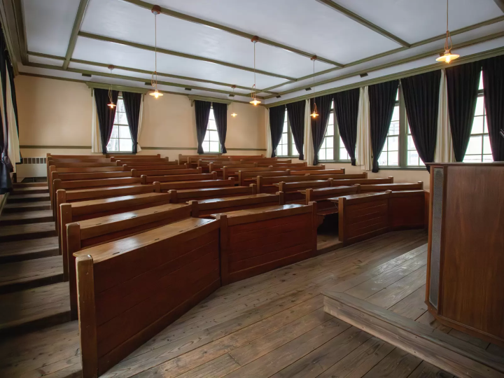 旧米泽工业高中本馆，米泽至今仍保留的历史建筑