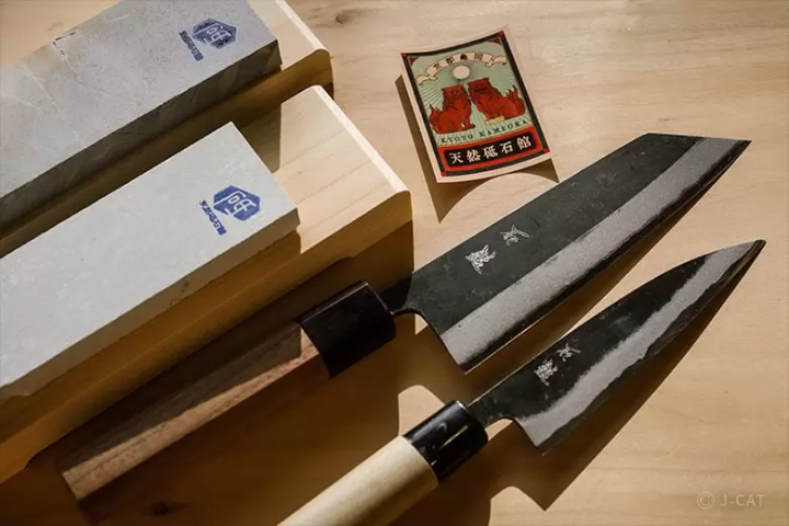 Whetstone workshop in Kyoto