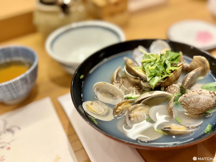 天丼まきの京都三条店蛤蠣湯