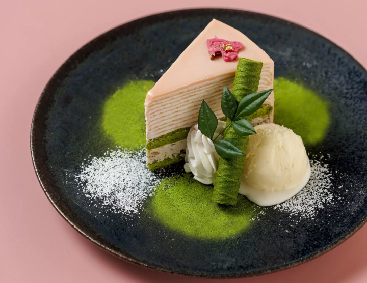 茶寮翠泉櫻花抹茶蛋糕