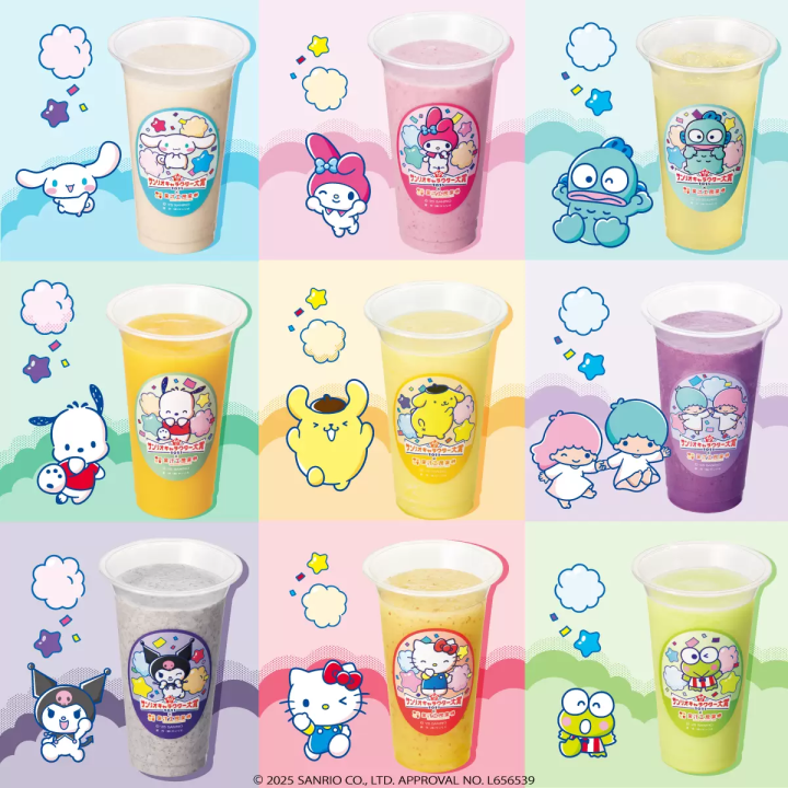 2025年三麗鷗角色大賞×果汁工房果琳！9款角色形象的超人氣聯名果汁