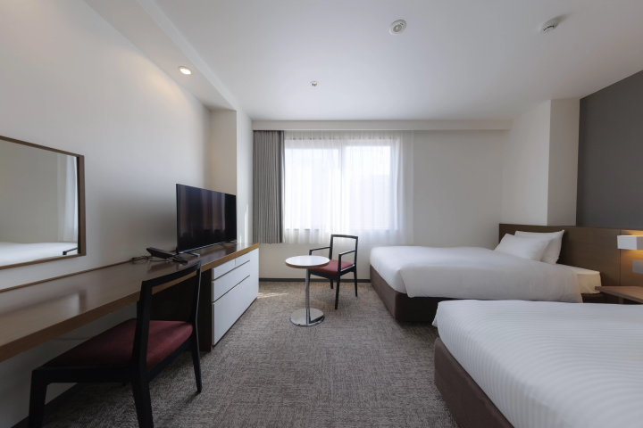 The chic North Building features a spacious writing desk