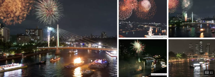 大阪天神祭花火大会（船渡御）