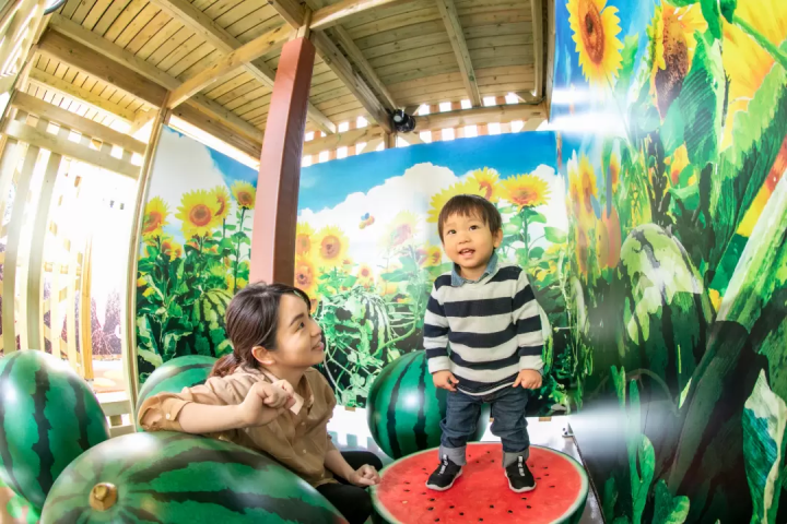 Young guests aged 0-2 can enjoy Potagenne's ground lever infant area. 