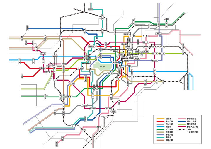 東京鐵路路網圖