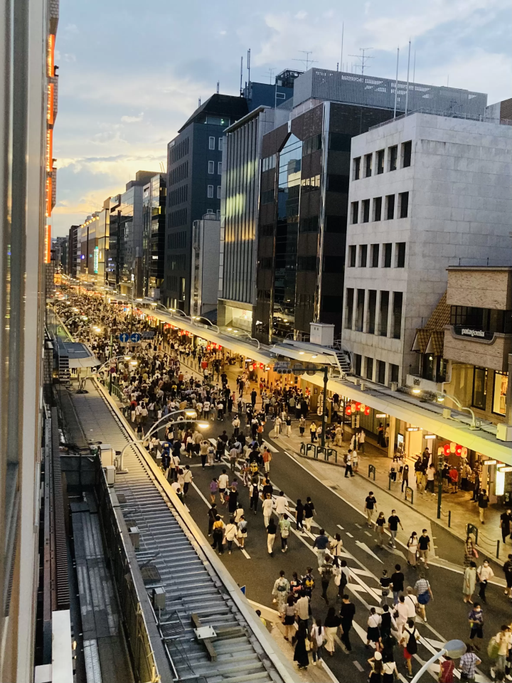 View of the festival from the guest room<br>
