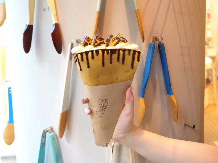 クレープとエスプレッソと自由形限定の「ドバイチョコメルト」可麗餅專賣店自由之丘