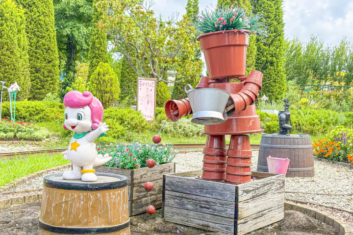 Insde the course of Chirara's Flower Wagon. 