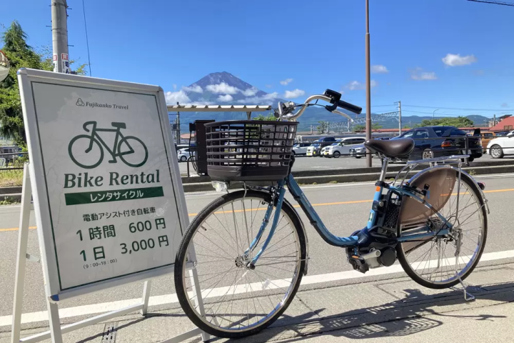 Complete guide! Introducing the route from Kawaguchiko Sta. to Fujikanko Travel and how to rent a bicycle!