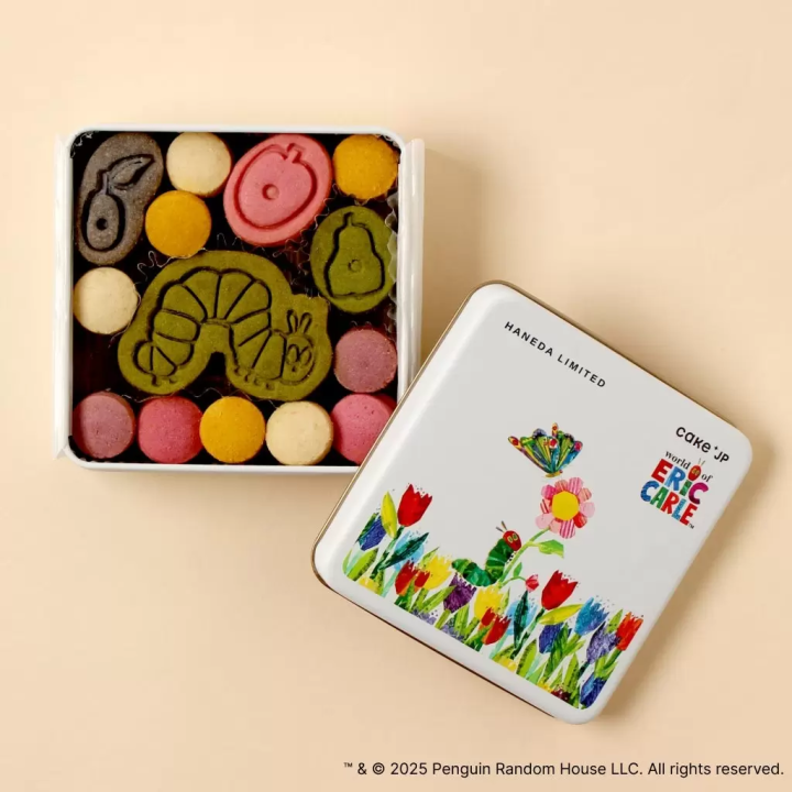 《好餓的毛毛蟲》羽田機場限定設計的餅乾罐