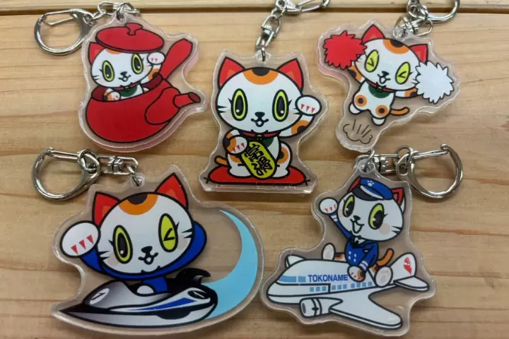 [Number one in maneki-neko production in Japan] Tokoname City's local mascot "Tokotan" acrylic keychains now available