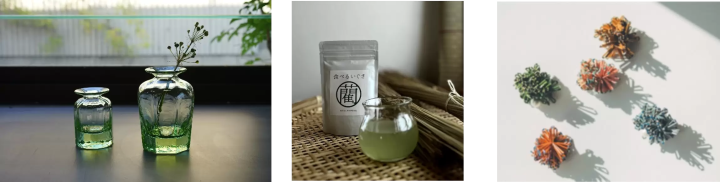 Glassblowing studio Grasta TOMO / Igusa glass Igusa Saryo / Edible Igusa itiiti / Earrings