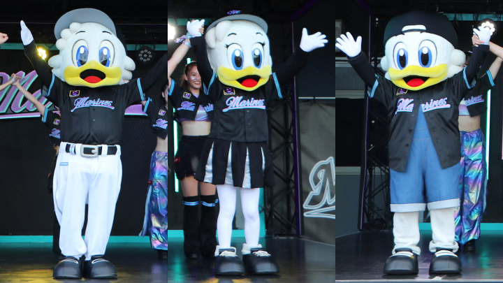 在千叶ロッテマリーンズ的主场 ZOZO 海洋球场感受同步欢呼