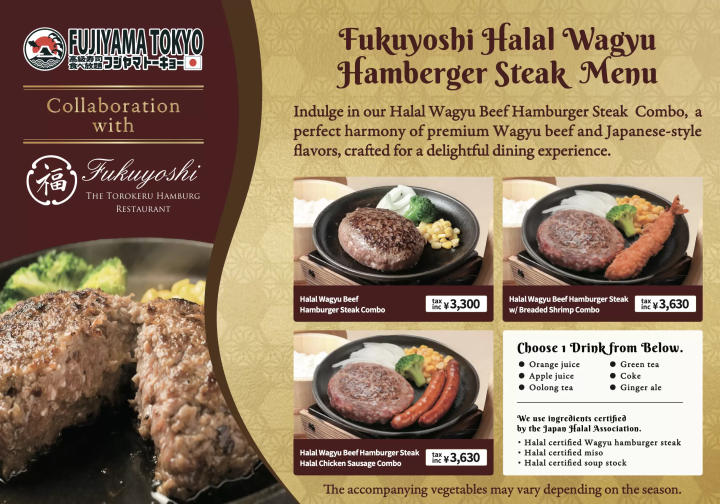 New in Shinjuku! Enjoy Halal Wagyu hamburger steak