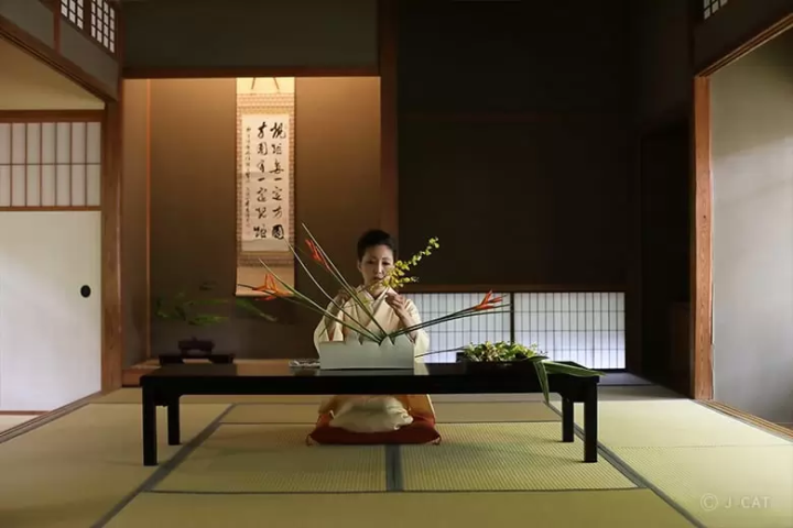 ikebana in Sankeien Garden