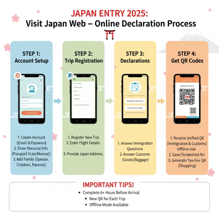 Visit Japan Web - online declaration for entry into Japan