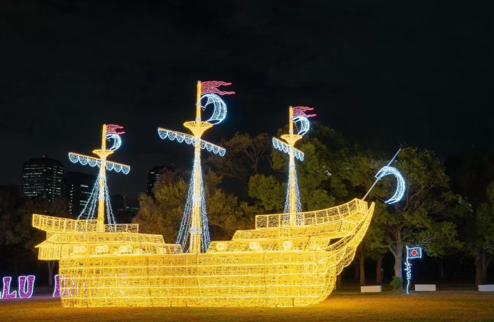 光之慶典「神戶Illuminage燈光秀2025」粉紅宮殿燈飾與愛心隧道10月24日登場！